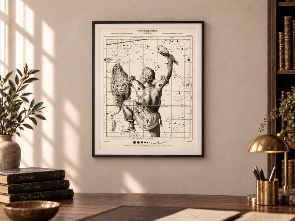Antique Astronomy Print - Orion Constellation