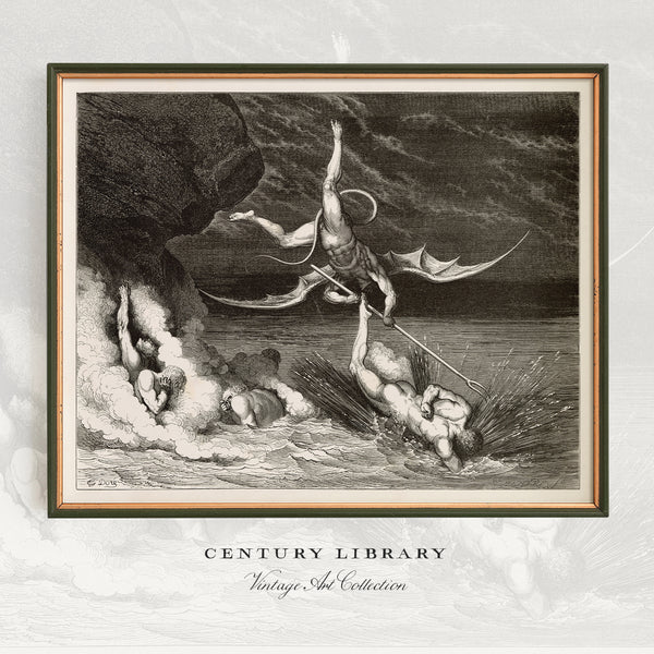 A Flight and Persuit in Hell by Gustave Dore