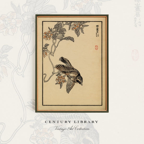 Kono Bairei 1888 Woodblock Print - Bunting