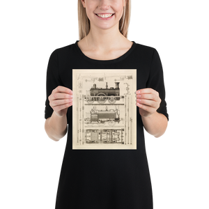 Antique Locomotive Print - Trains & Railroads by Johann Heck