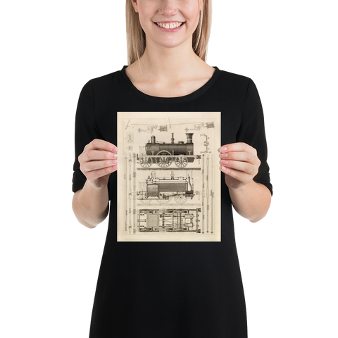 Antique Locomotive Print - Trains & Railroads by Johann Heck